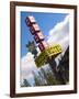 Dude Motel Sign, West Yellowstone, Montana, USA-Nancy & Steve Ross-Framed Photographic Print