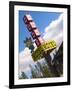 Dude Motel Sign, West Yellowstone, Montana, USA-Nancy & Steve Ross-Framed Photographic Print