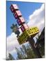 Dude Motel Sign, West Yellowstone, Montana, USA-Nancy & Steve Ross-Mounted Photographic Print