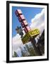 Dude Motel Sign, West Yellowstone, Montana, USA-Nancy & Steve Ross-Framed Photographic Print