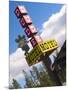 Dude Motel Sign, West Yellowstone, Montana, USA-Nancy & Steve Ross-Mounted Photographic Print