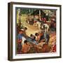 "Dude Ranch Meal", July 29, 1950-John Clymer-Framed Giclee Print