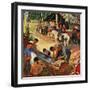 "Dude Ranch Meal", July 29, 1950-John Clymer-Framed Giclee Print