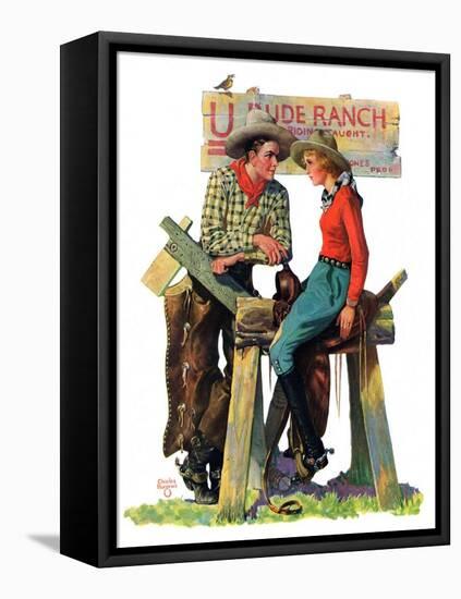 "Dude Ranchers,"July 23, 1932-Charles Hargens-Framed Stretched Canvas