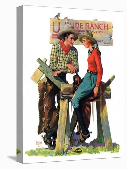 "Dude Ranchers,"July 23, 1932-Charles Hargens-Stretched Canvas