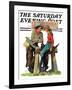 "Dude Ranchers," Saturday Evening Post Cover, July 23, 1932-Charles Hargens-Framed Giclee Print