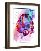 Dude Watercolor-Anna Malkin-Framed Art Print