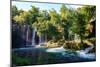 Duden Waterfall Antalya Turkey. Summer Wild Nature. Waterfall Stream. Panoramic View on Duden Water-Dmitry Polonskiy-Mounted Photographic Print