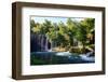 Duden Waterfall Antalya Turkey. Summer Wild Nature. Waterfall Stream. Panoramic View on Duden Water-Dmitry Polonskiy-Framed Photographic Print