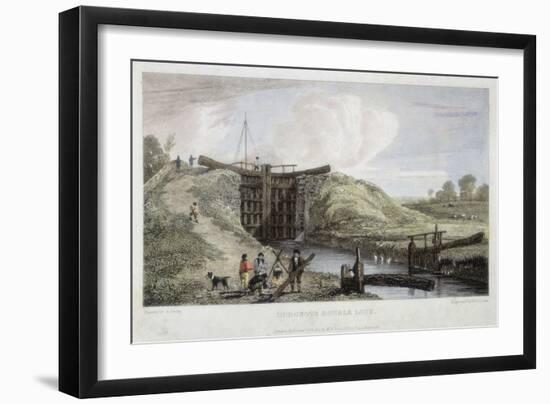 Dudgrove Double Lock Above Lechlade, Thames and Severn Canal, 1814-William Bernard Cooke-Framed Giclee Print