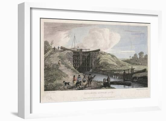 Dudgrove Double Lock Above Lechlade, Thames and Severn Canal, 1814-William Bernard Cooke-Framed Giclee Print