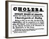 Dudley Board of Health Poster, the Burial Procedure For People Who Have Died of Cholera, c.1840-null-Framed Giclee Print