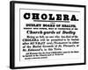 Dudley Board of Health Poster, the Burial Procedure For People Who Have Died of Cholera, c.1840-null-Framed Giclee Print