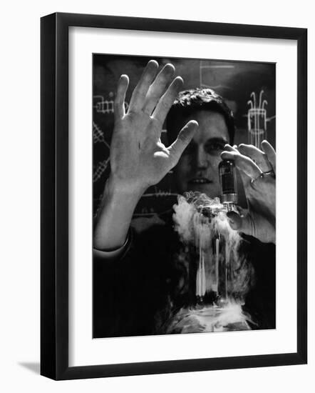Dudley Buck, Instructor in Electrical Engineering Working on Research Project For Ph.D. at MIT-Gjon Mili-Framed Photographic Print