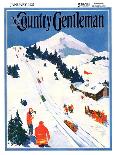 "Winter Sports Scene," Country Gentleman Cover, January 1, 1932-Dudley Gloyne Summers-Giclee Print
