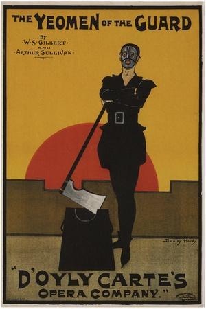 Poster for the Oper the Yeomen of the Guard by Gilbert and Sullivan, 1897