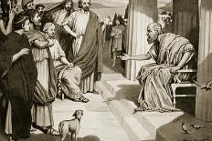 Socrates Addressing the Athenians, Illustration from 'Hutchinson's History of the Nations', 1915-Dudley Heath-Framed Stretched Canvas