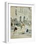 Duel Between Boutteville and Beuvron on Place Royale in Paris at Noon-Maurice Leloir-Framed Art Print