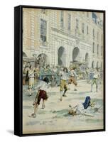 Duel Between Boutteville and Beuvron on Place Royale in Paris at Noon-Maurice Leloir-Framed Stretched Canvas