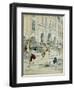 Duel Between Boutteville and Beuvron on Place Royale in Paris at Noon-Maurice Leloir-Framed Art Print