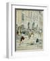 Duel Between Boutteville and Beuvron on Place Royale in Paris at Noon-Maurice Leloir-Framed Art Print