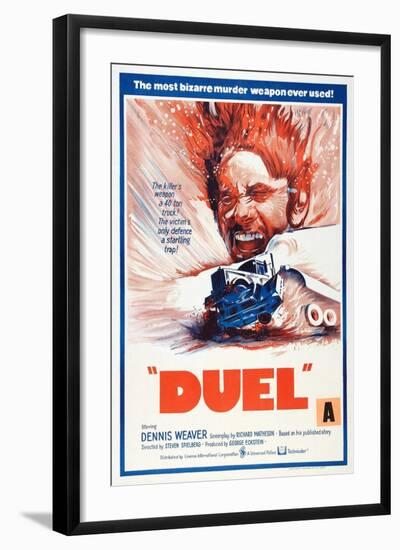 Duel, New Zealand poster, Dennis Weaver, 1971-null-Framed Art Print