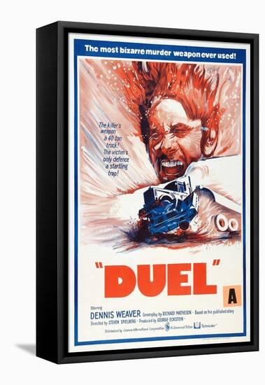 Duel, New Zealand poster, Dennis Weaver, 1971-null-Framed Stretched Canvas