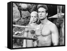 Duel of the Titans, (Aka Romolo E Remo), from Left: Virna Lisi, Steve Reeves, 1961-null-Framed Stretched Canvas