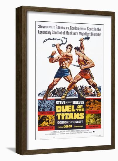 Duel of the Titans, (aka Romolo E Remo), Steve Reeves, Gordon Scott, 1961-null-Framed Art Print