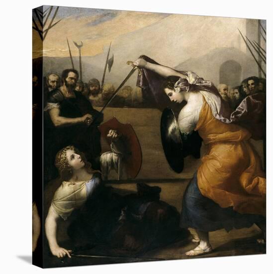 Duel of Two Women, 1636-Jusepe de Ribera-Stretched Canvas