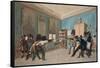 Duel Scene in German Student Quarters or Club, C.1806-1810 (Colour Aquatint)-null-Framed Stretched Canvas