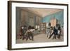 Duel Scene in German Student Quarters or Club, C.1806-1810 (Colour Aquatint)-null-Framed Giclee Print