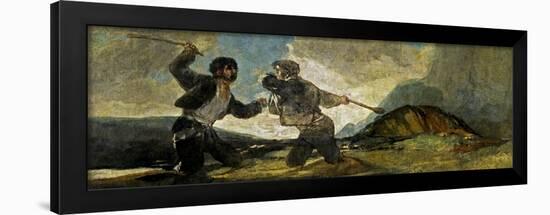 Duel with Cudgels, 1820-1823-Francisco de Goya y Lucientes-Framed Giclee Print