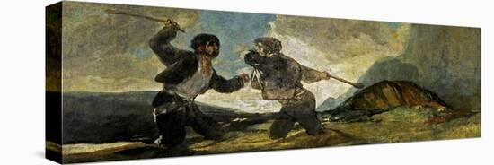 Duel with Cudgels, 1820-1823-Francisco de Goya y Lucientes-Stretched Canvas