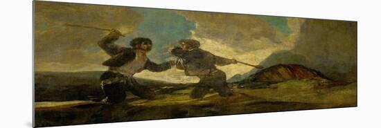 Duel with Cudgels, One of the Black Paintings from the Quinta Del Sordo, Goya's House, 1819-1823-Francisco de Goya-Mounted Giclee Print