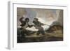 Duel with Cudgels-Francisco de Goya-Framed Art Print