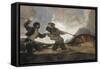 Duel with Cudgels-Francisco de Goya-Framed Stretched Canvas