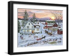 Duelling Snowmen-Bob Fair-Framed Giclee Print