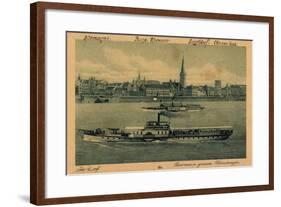 Düsseldorf Rhein, Dampfer Prinz Heinrich, 1924-null-Framed Giclee Print