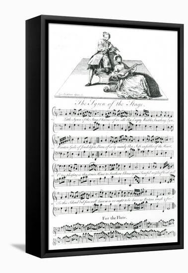 Duet for Viol and Flute - the Siren of the Stage-George Bickham-Framed Stretched Canvas