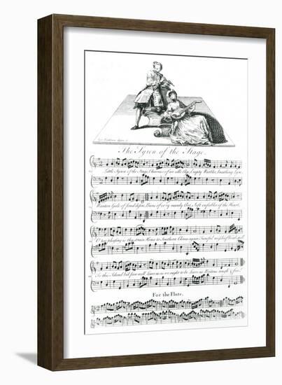 Duet for Viol and Flute - the Siren of the Stage-George Bickham-Framed Art Print