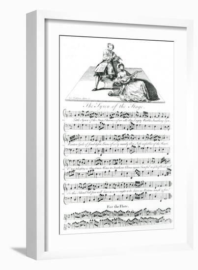 Duet for Viol and Flute - the Siren of the Stage-George Bickham-Framed Art Print