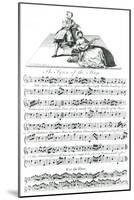 Duet for Viol and Flute - the Siren of the Stage-George Bickham-Mounted Art Print