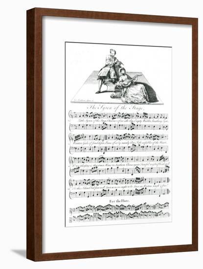 Duet for Viol and Flute - the Siren of the Stage-George Bickham-Framed Art Print