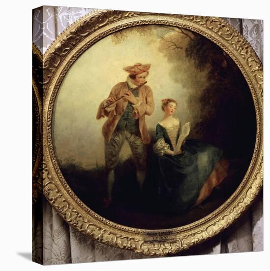 Duet-Nicolas Lancret-Stretched Canvas