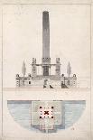 Sketch of an Obelisk on the Pont-Neuf-Dufourny-Laminated Giclee Print