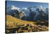 Dufourspitze, Lyskamm, Breithorn, Gornergletscher, Gornergrat, Valais, Switzerland-Rainer Mirau-Stretched Canvas