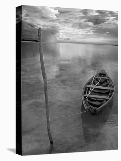 Dug Out Canoe Used by Local Fishermen Pulled Up on Banks of Rio Tarajos, Tributary of Amazon River-Mark Hannaford-Stretched Canvas