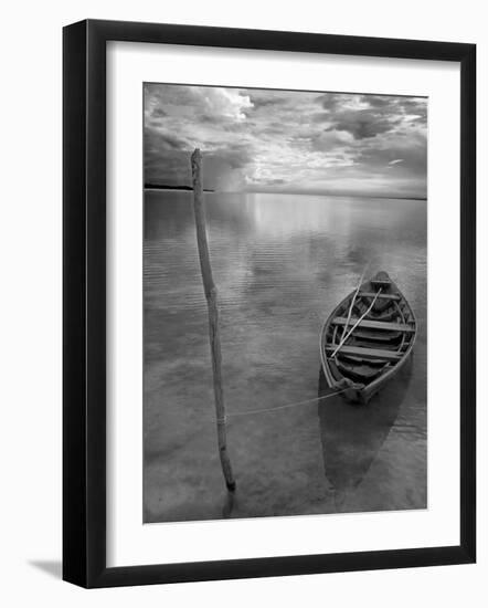 Dug Out Canoe Used by Local Fishermen Pulled Up on Banks of Rio Tarajos, Tributary of Amazon River-Mark Hannaford-Framed Photographic Print