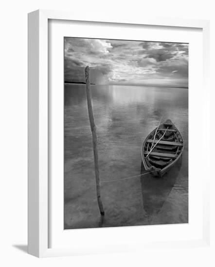 Dug Out Canoe Used by Local Fishermen Pulled Up on Banks of Rio Tarajos, Tributary of Amazon River-Mark Hannaford-Framed Photographic Print